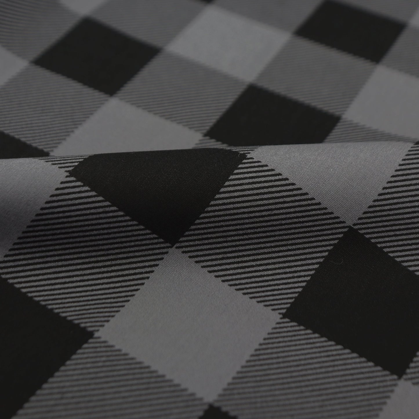 Structured Block Check Poplin Fabric - Kapaas