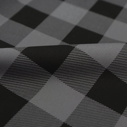 Structured Block Check Poplin Fabric - Kapaas