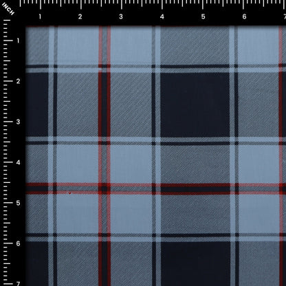 Structured Check Poplin Fabric - Kapaas