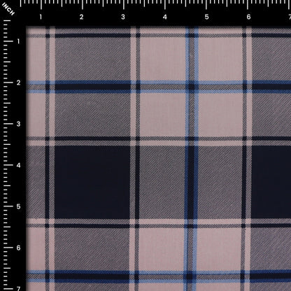 Structured Check Poplin Fabric - Kapaas