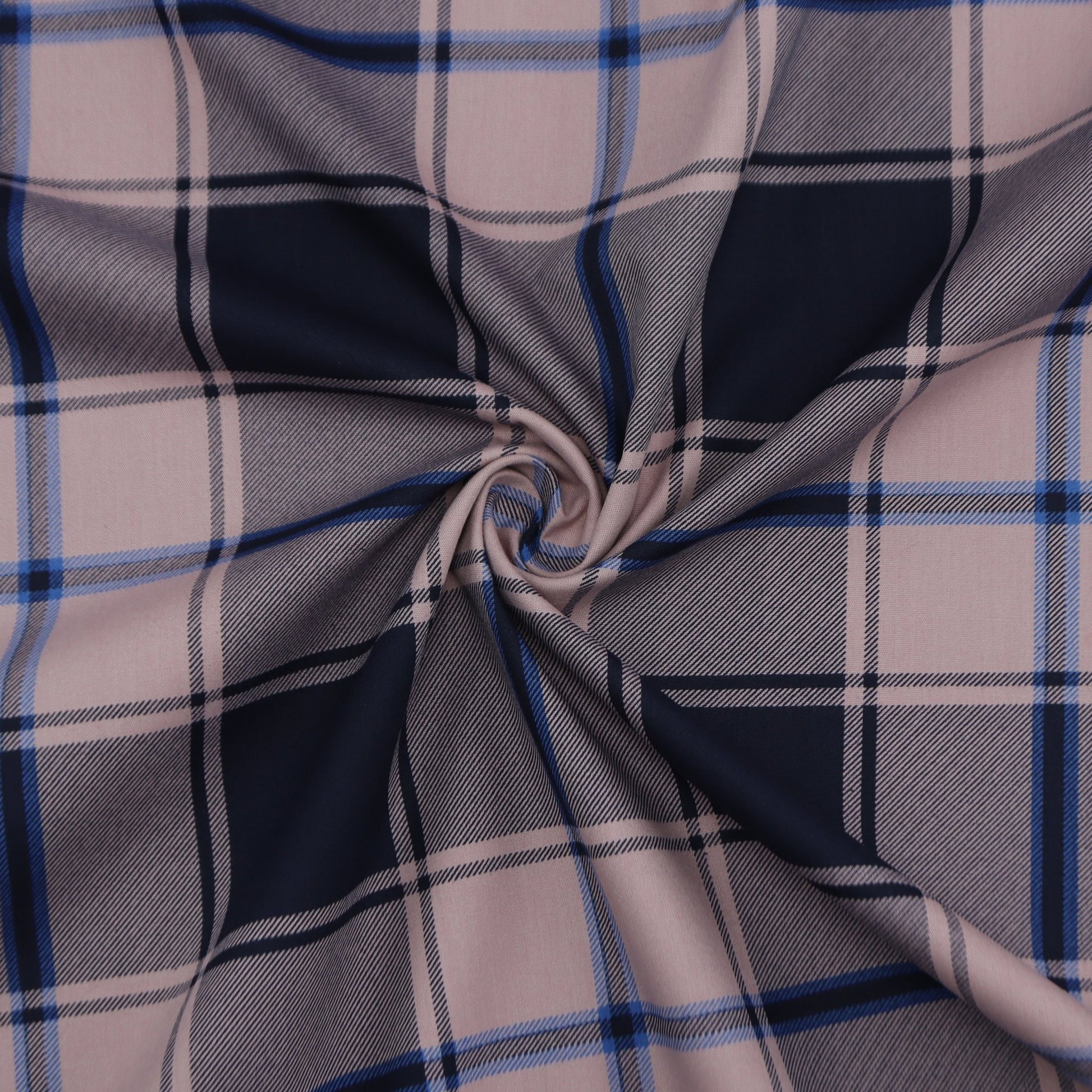Structured Check Poplin Fabric - Kapaas