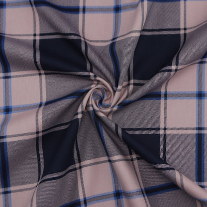 Structured Check Poplin Fabric - Kapaas