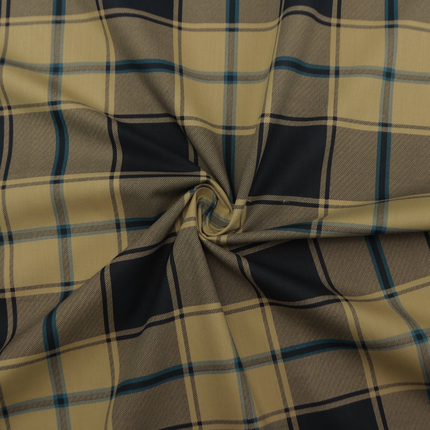 Structured Check Poplin Fabric - Kapaas