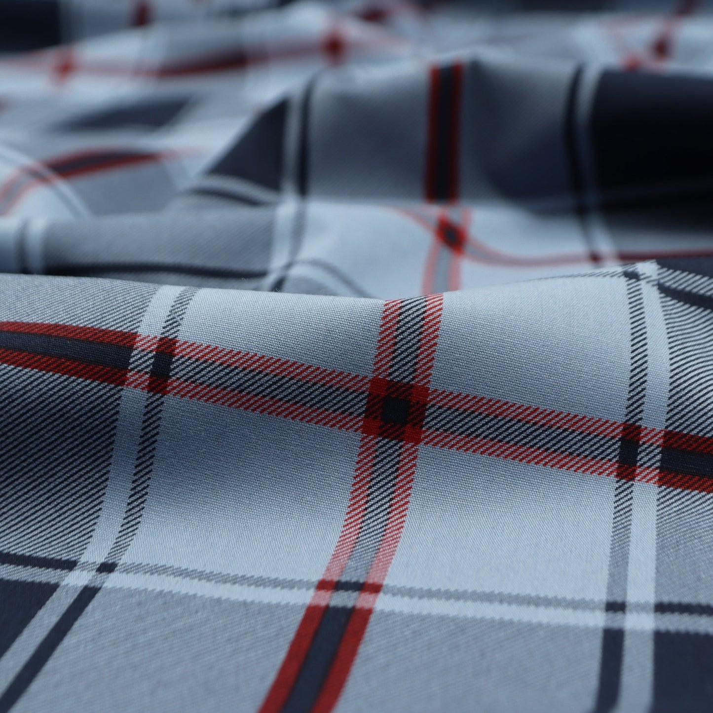 Structured Check Poplin Fabric - Kapaas