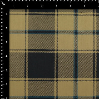 Structured Check Poplin Fabric - Kapaas