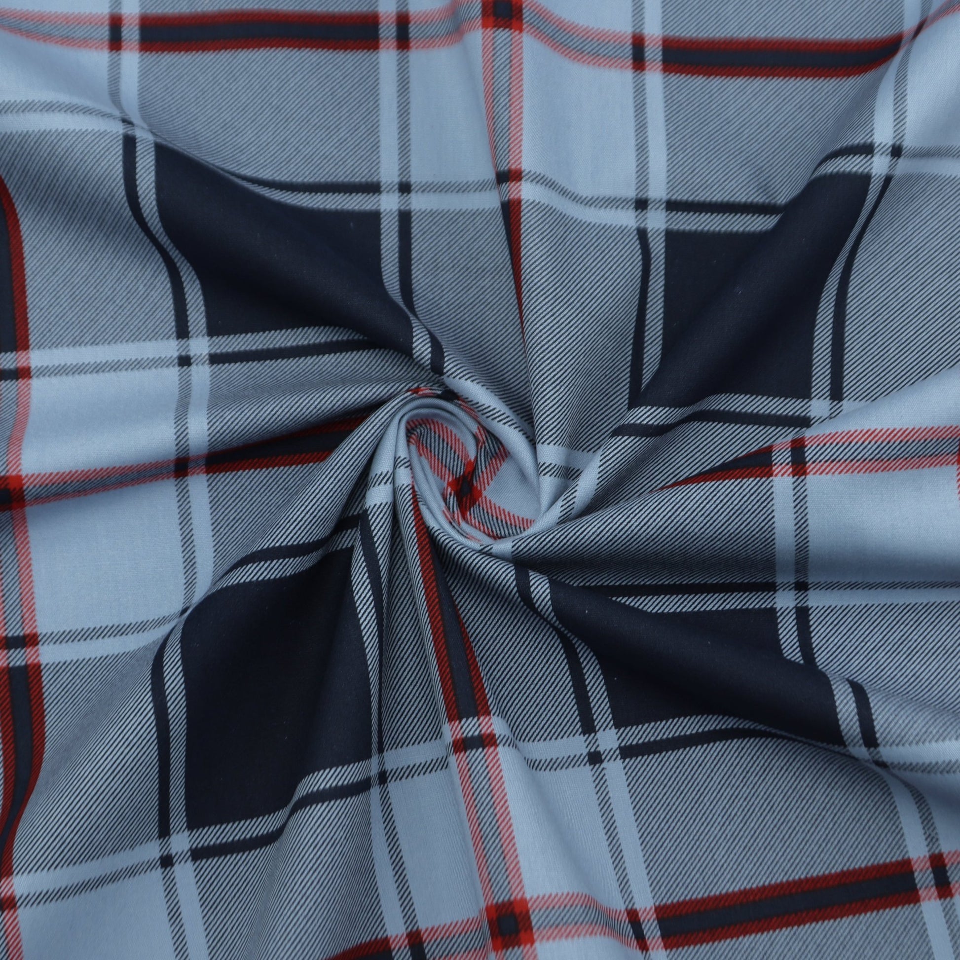 Structured Check Poplin Fabric - Kapaas