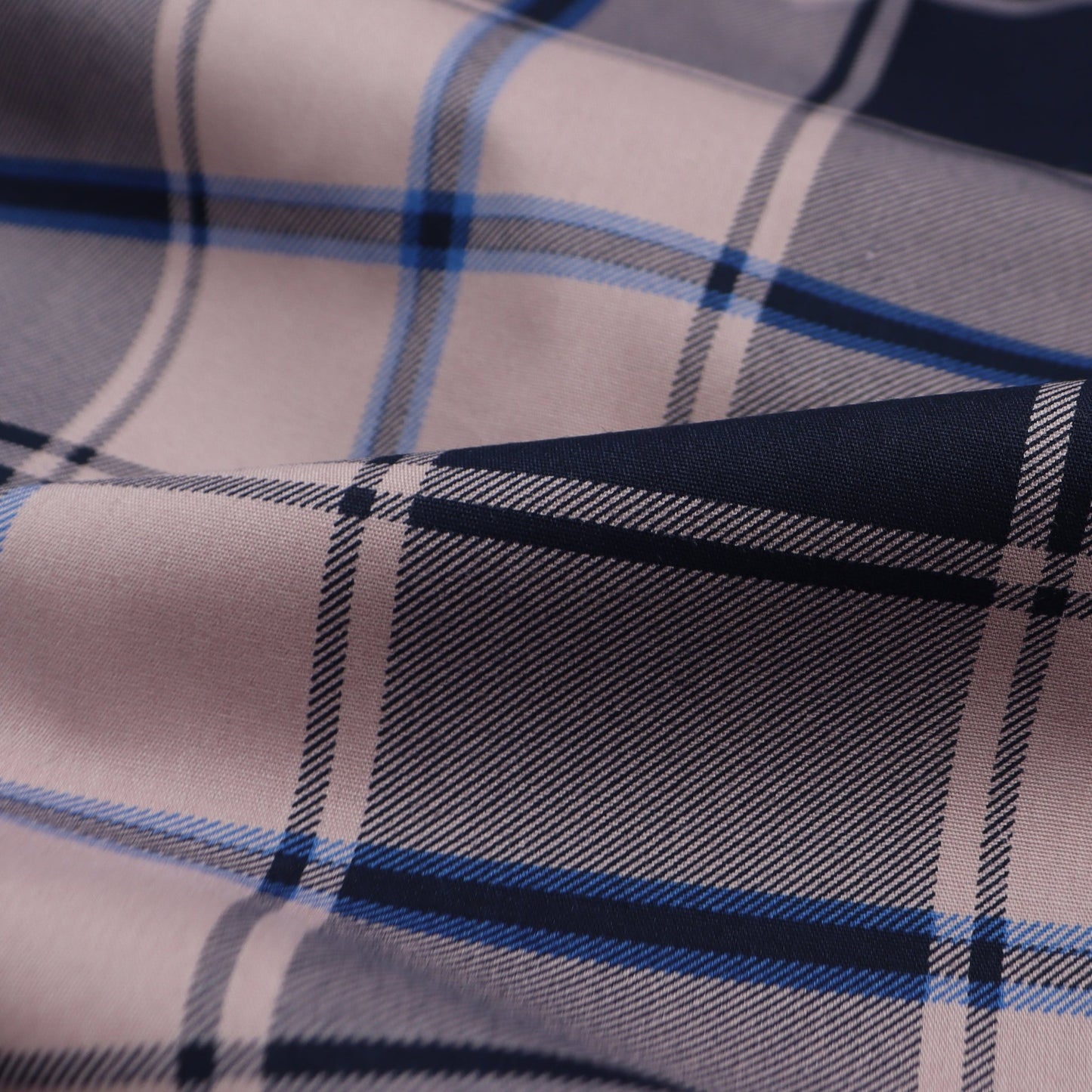 Structured Check Poplin Fabric - Kapaas