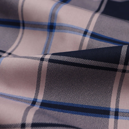 Structured Check Poplin Fabric - Kapaas