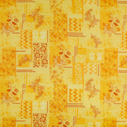 Sunshine Patchwork Satin Fabric - Kapaas