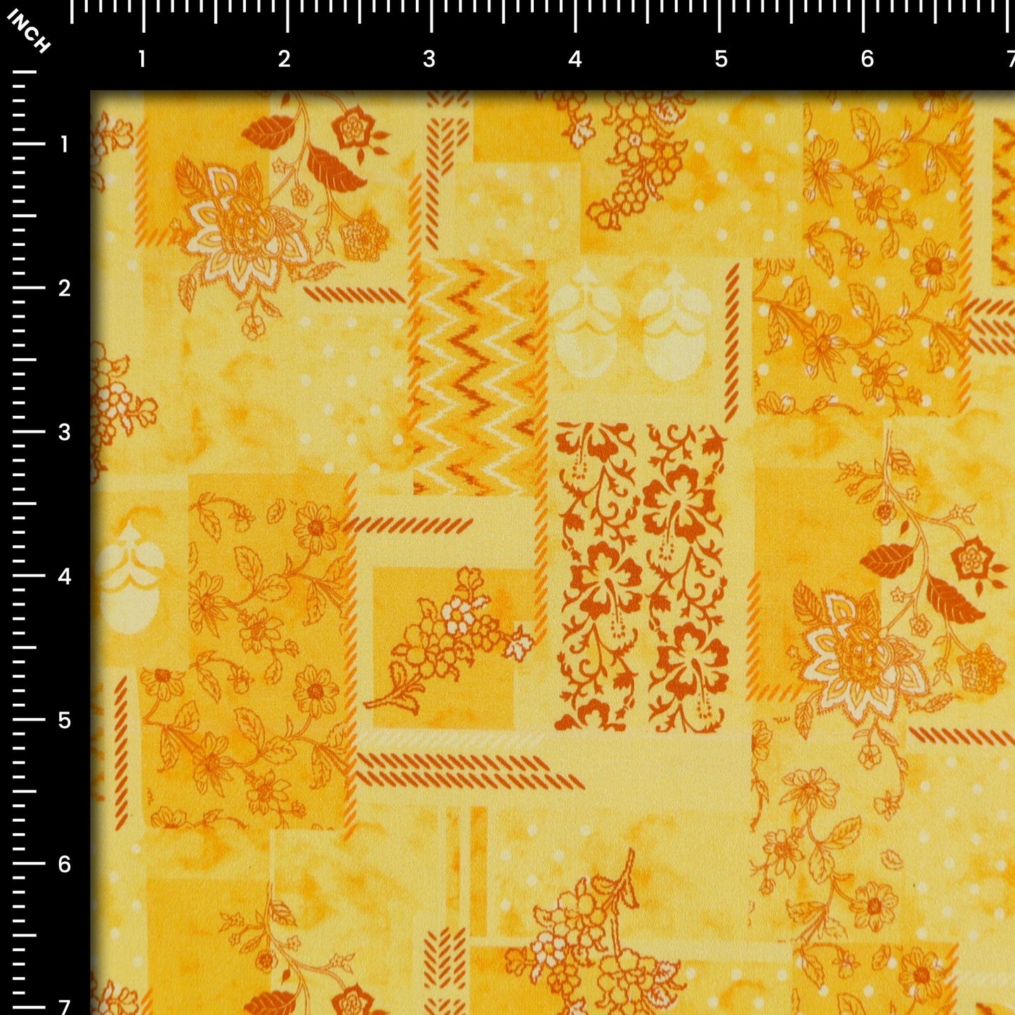 Sunshine Patchwork Satin Fabric - Kapaas