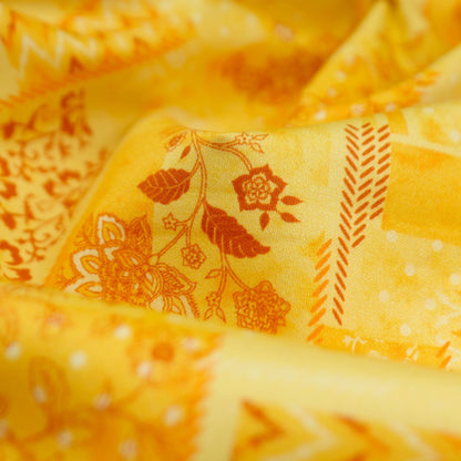Sunshine Patchwork Satin Fabric - Kapaas