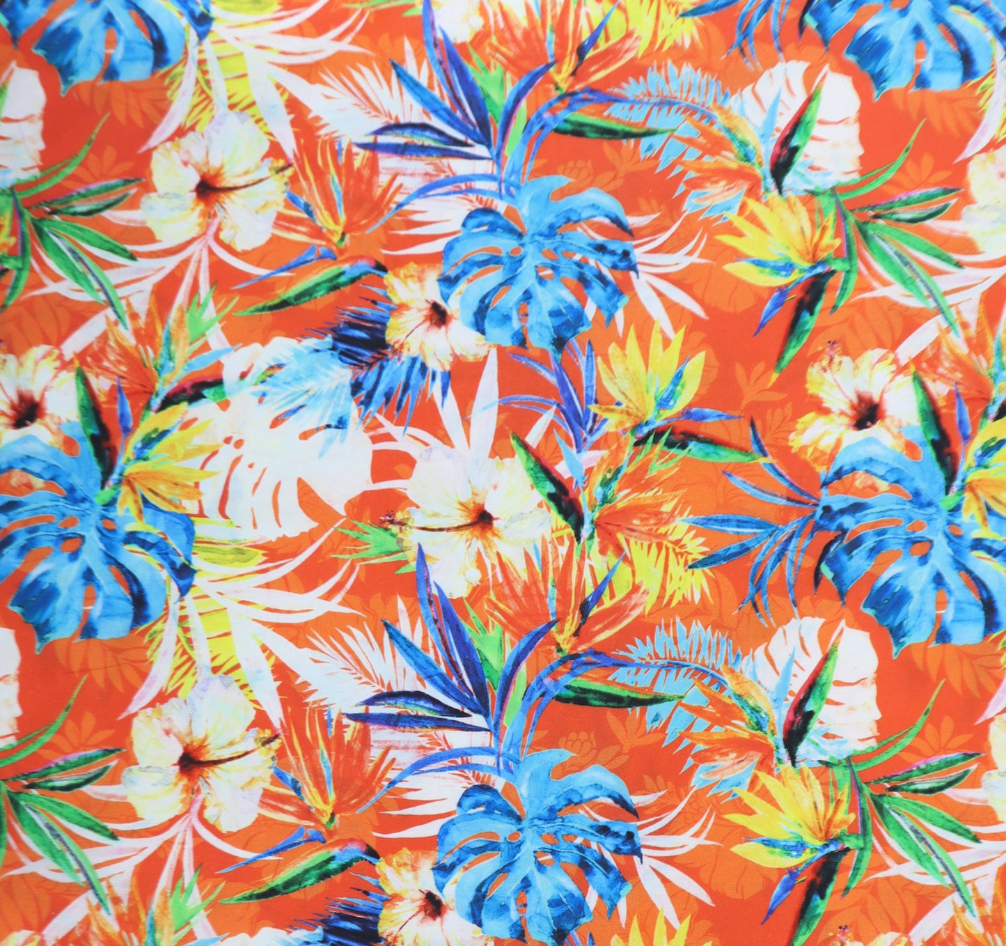 Tropical Bloom Poplin Fabric - Kapaas