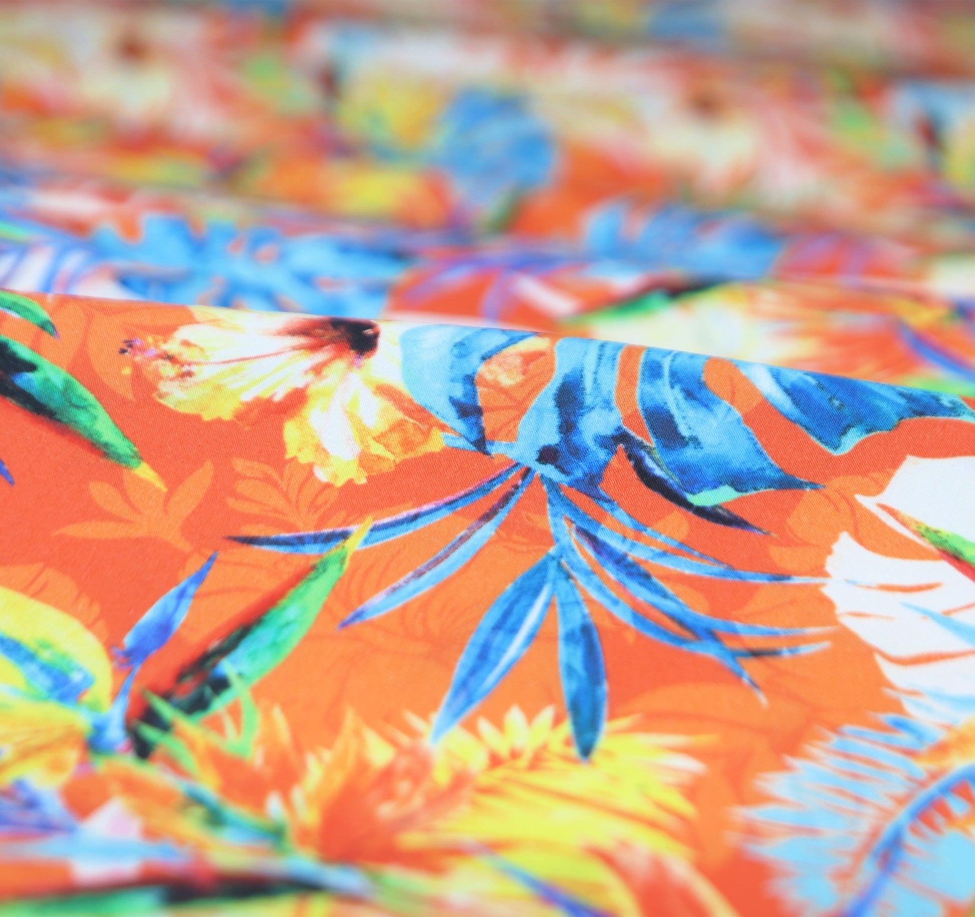 Tropical Bloom Poplin Fabric - Kapaas