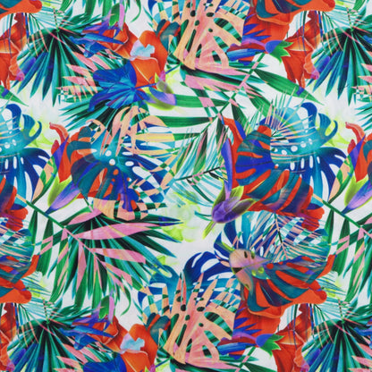 Tropical Prism Garden Poplin Fabric - Kapaas