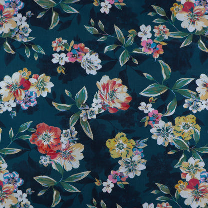 Vintage Blossom Print Cotton Fabric - Kapaas