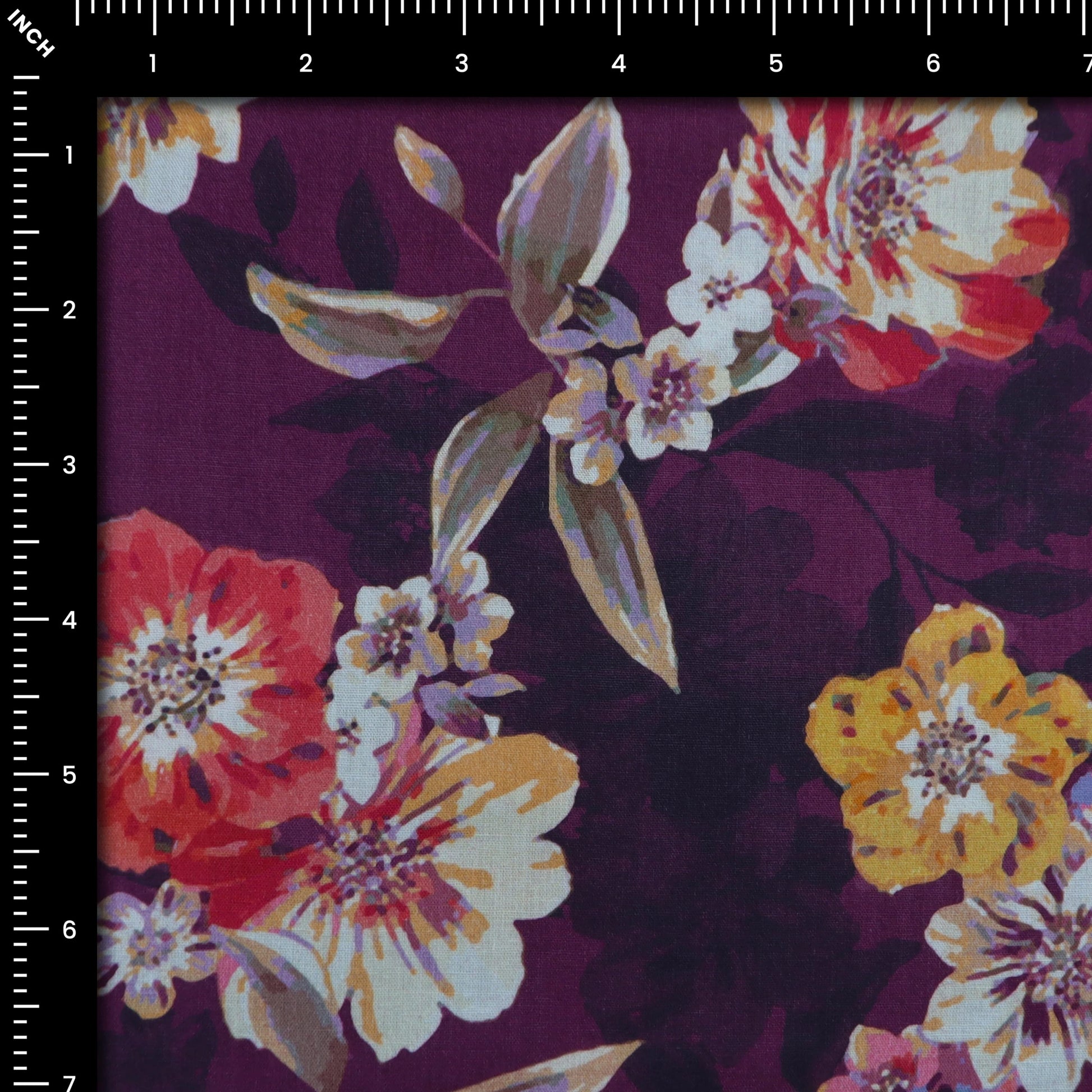 Vintage Blossom Print Cotton Fabric - Kapaas