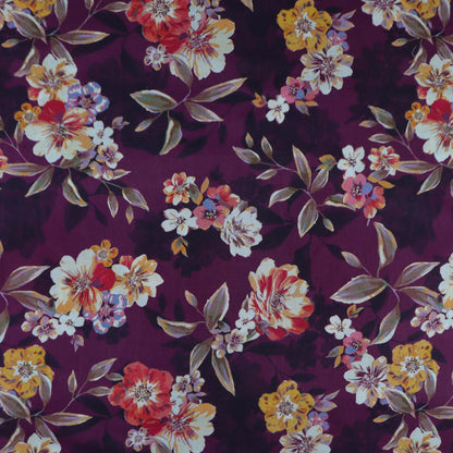 Vintage Blossom Print Cotton Fabric - Kapaas