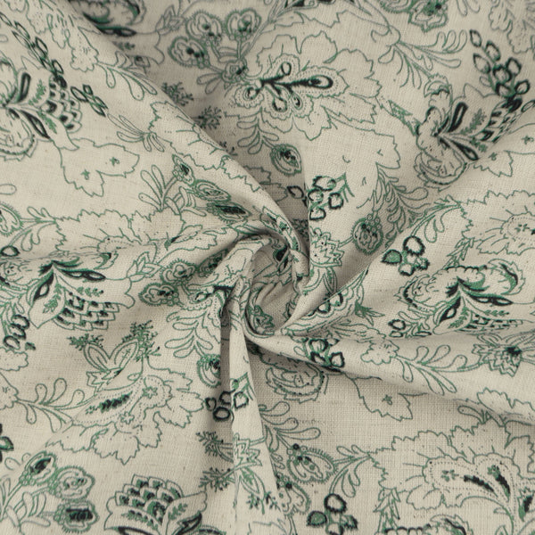 Vintage Botanical Cotton Flex Fabric