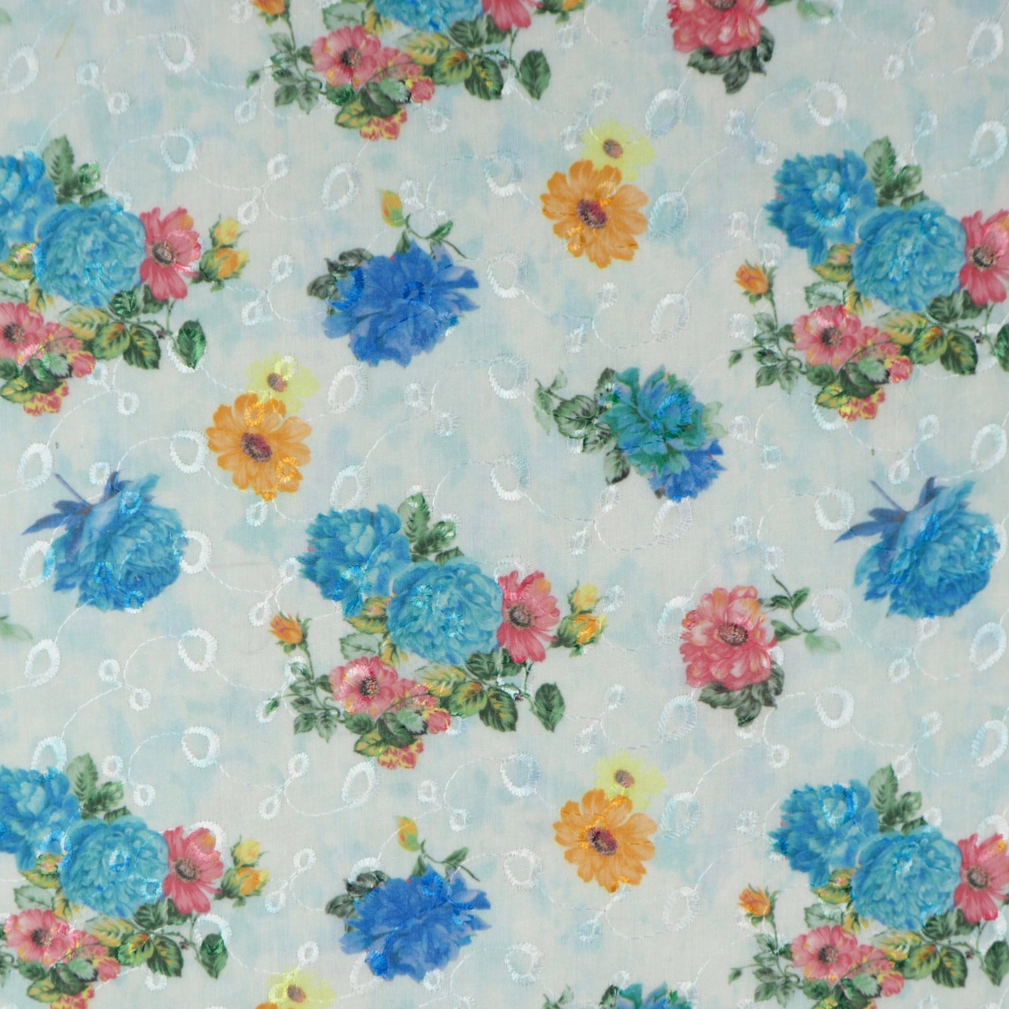 Vintage Garden Print Cotton Fabric - Kapaas