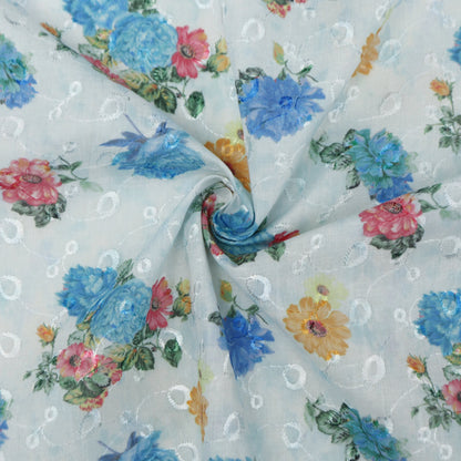 Vintage Garden Print Cotton Fabric - Kapaas