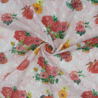 Vintage Garden Print Cotton Fabric - Kapaas