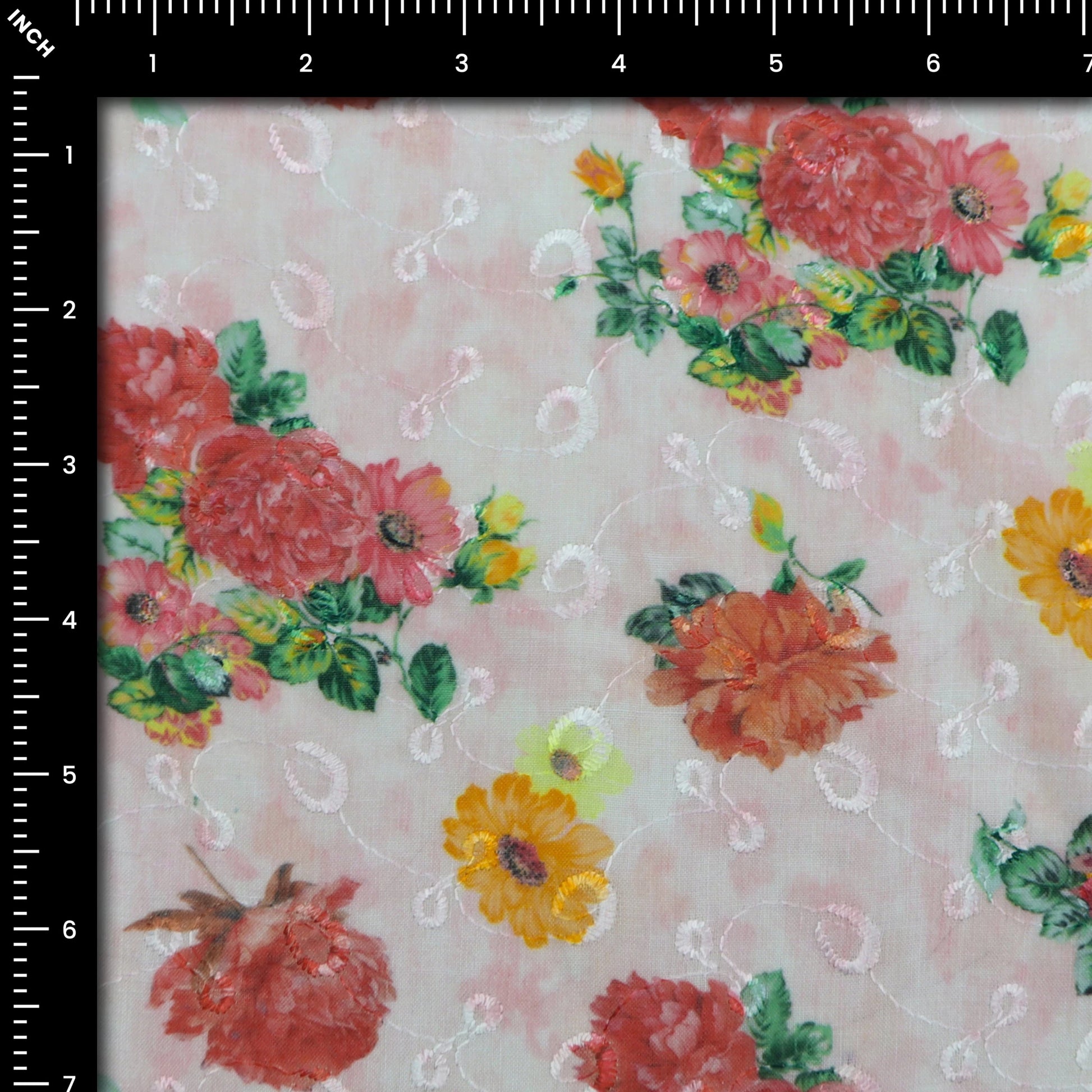 Vintage Garden Print Cotton Fabric - Kapaas