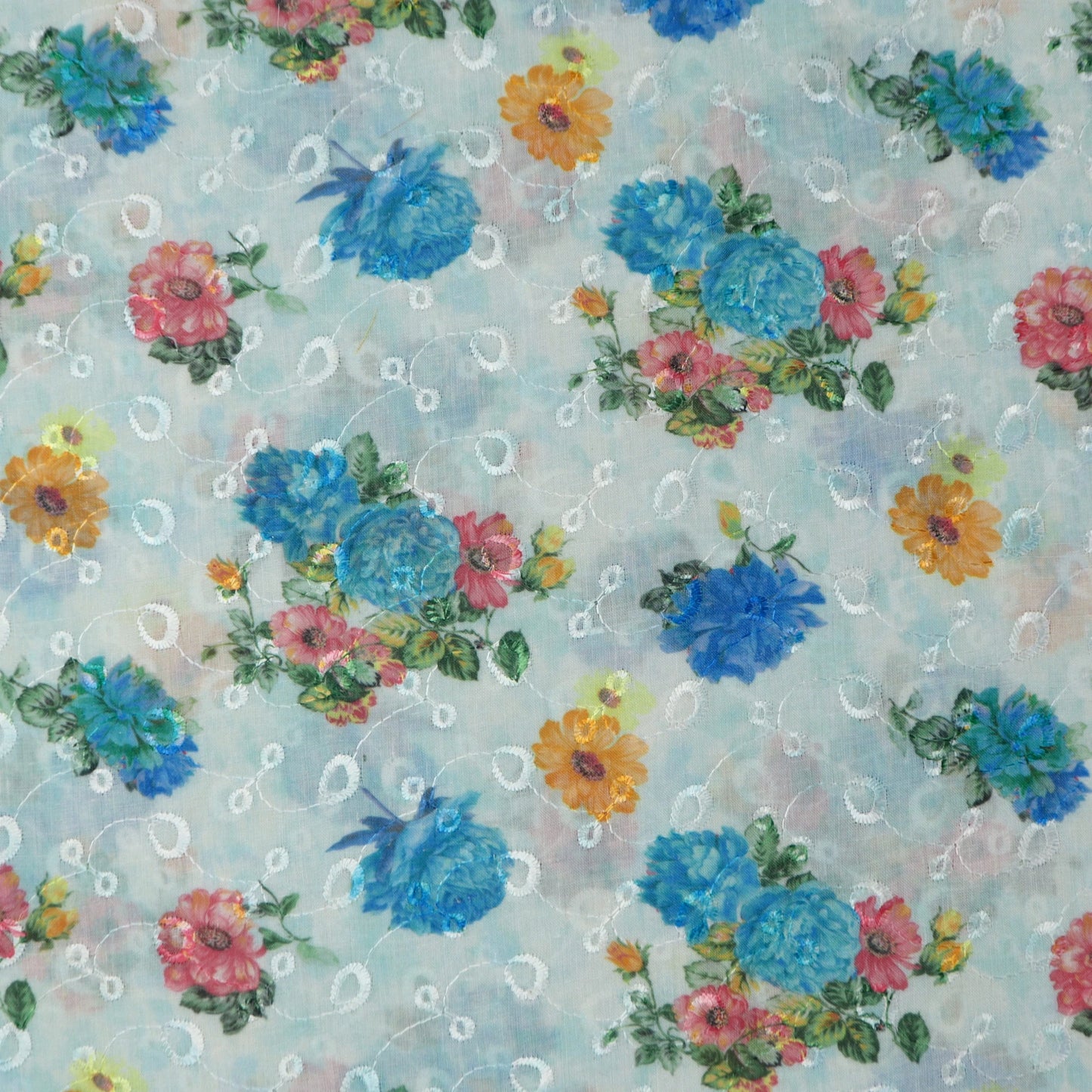 Vintage Garden Print Cotton Fabric - Kapaas