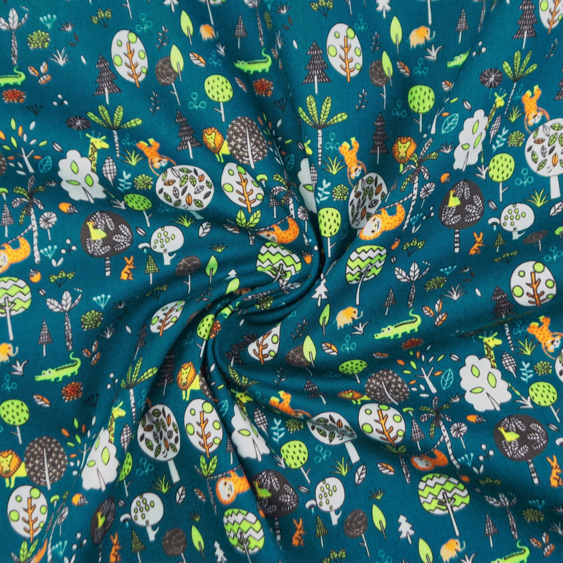 Whimsical Woodland Poplin Fabric - Kapaas
