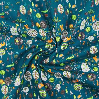 Whimsical Woodland Poplin Fabric - Kapaas