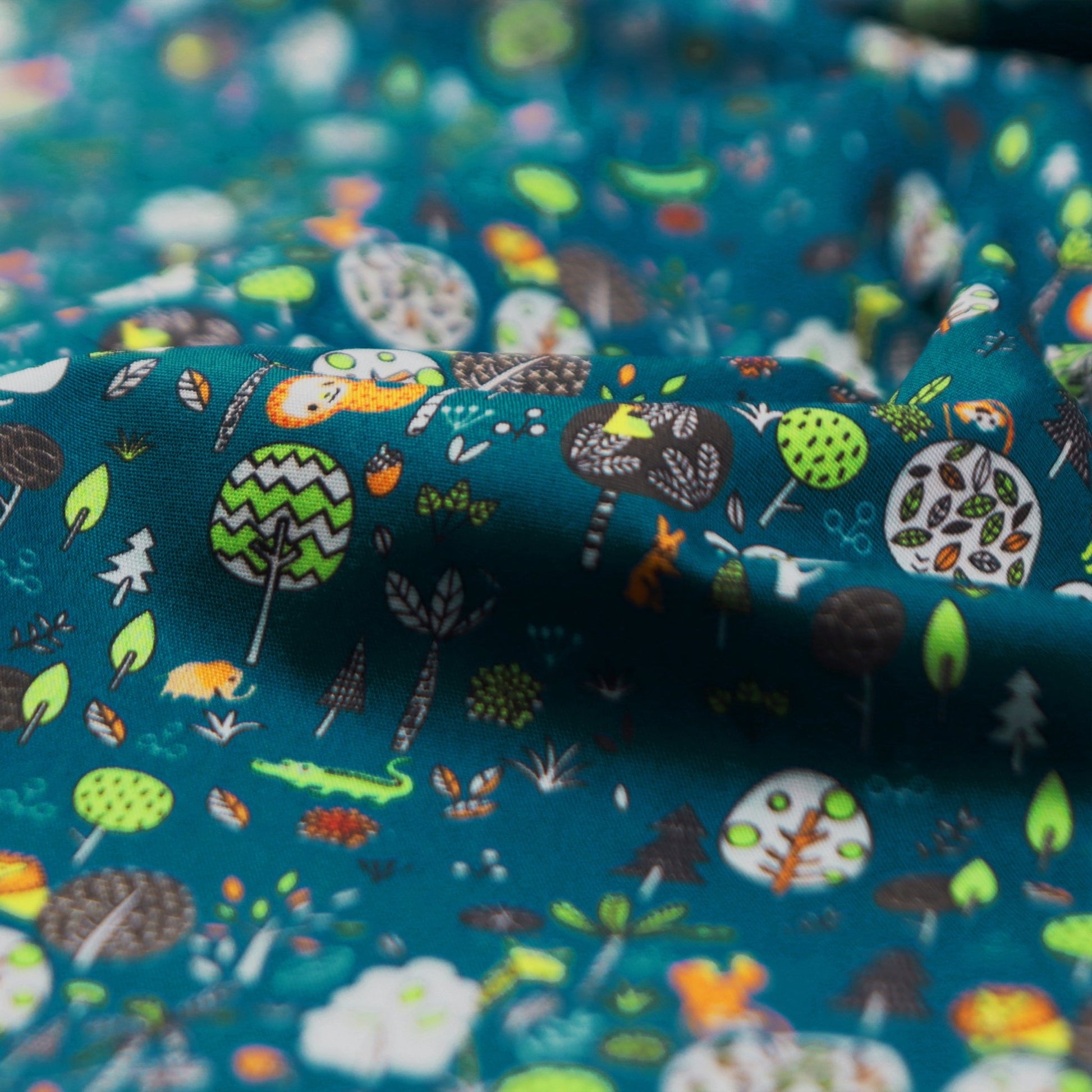 Whimsical Woodland Poplin Fabric - Kapaas
