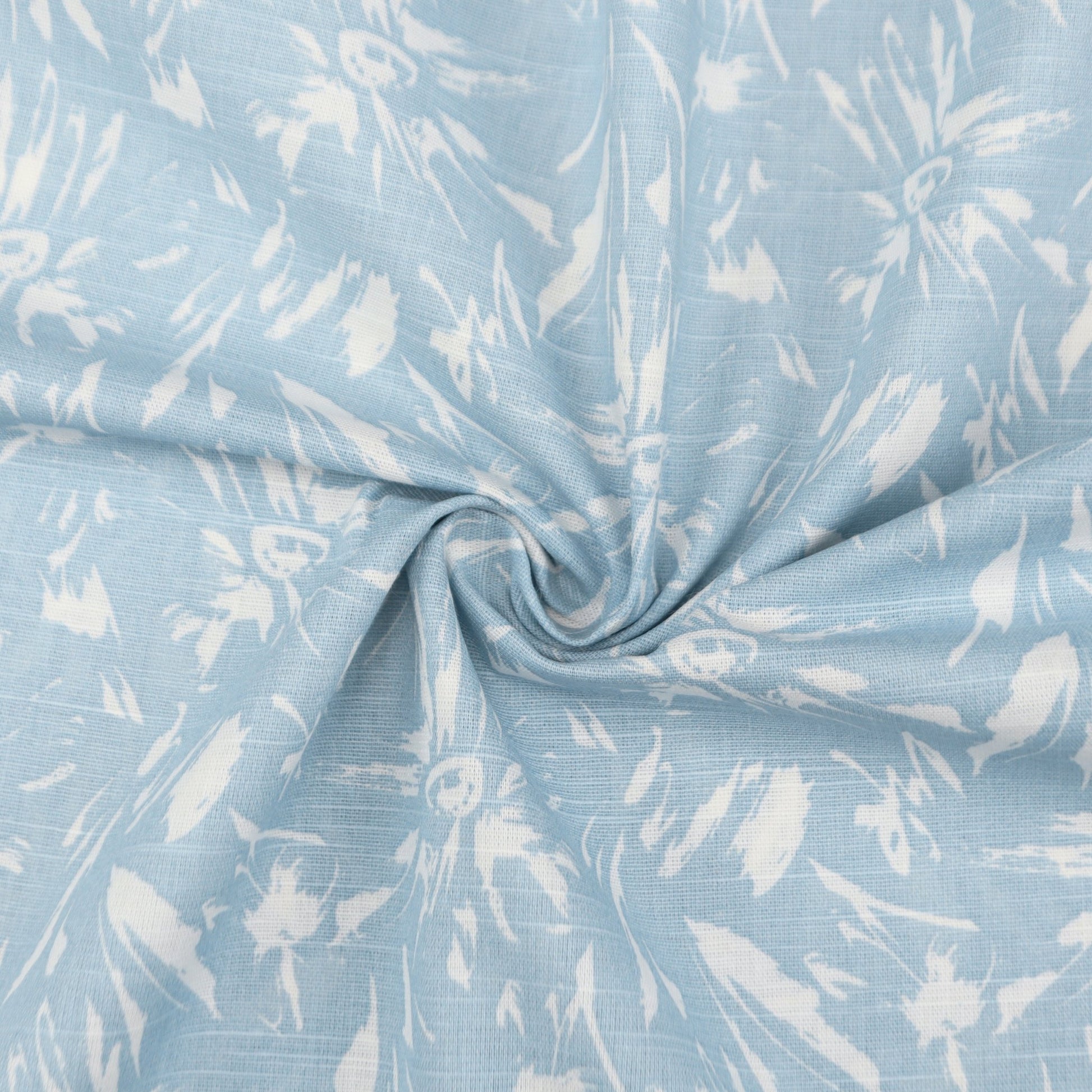 Whisper Flow Printed Slub Fabric - Kapaas