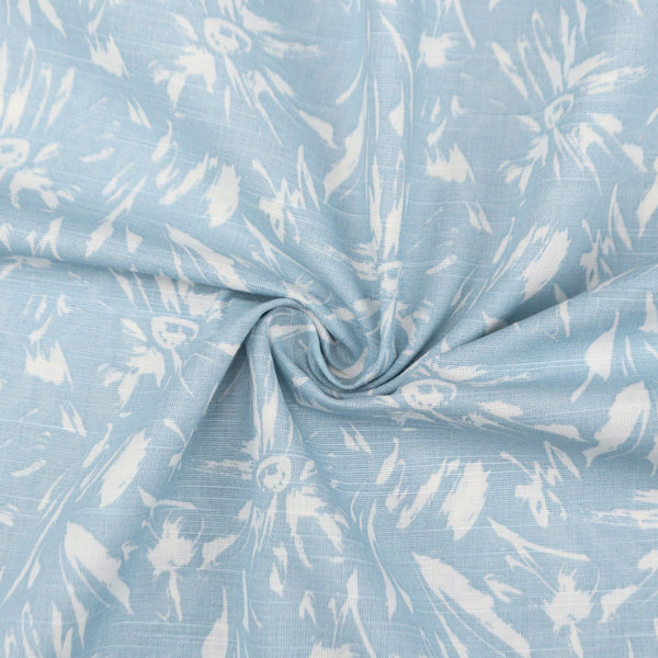 Whisper Flow Printed Slub Fabric