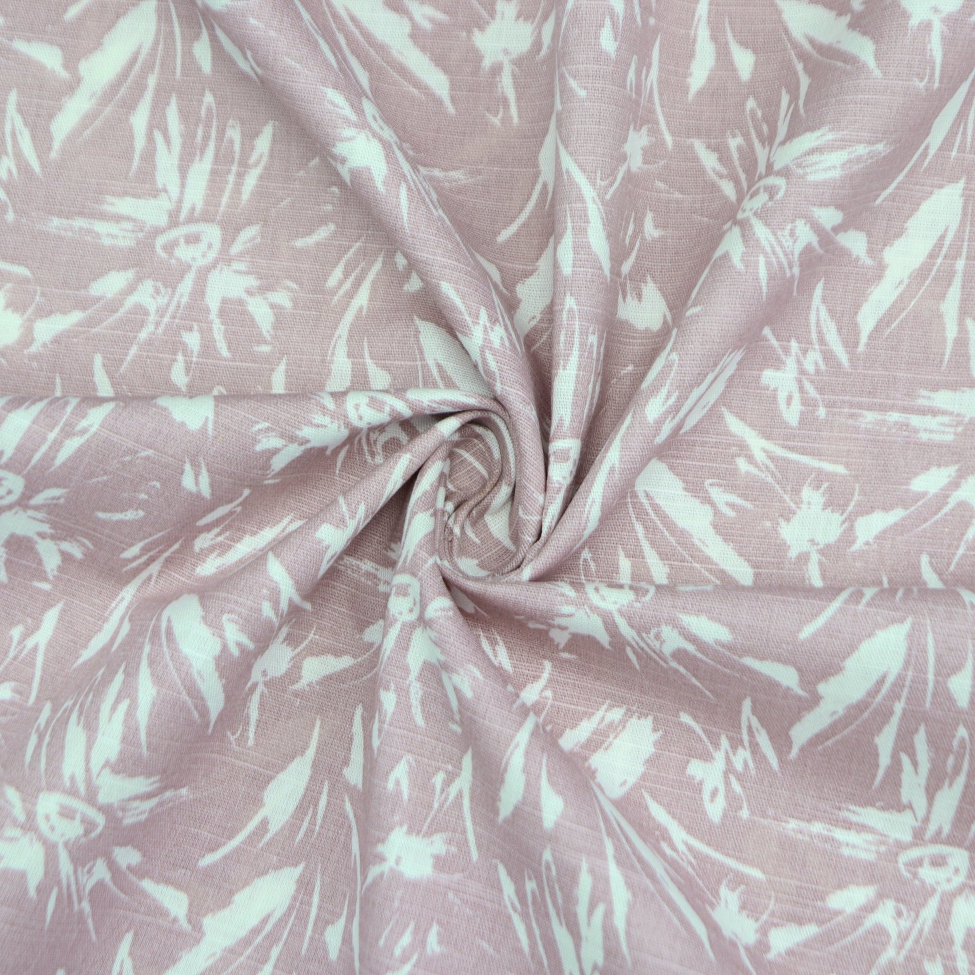 Whisper Flow Printed Slub Fabric - Kapaas