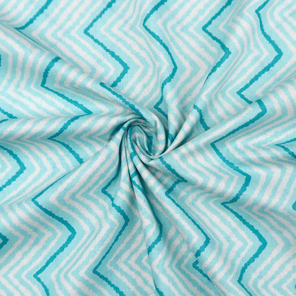 Zigline Rhythm Printed Cambric Fabric - Kapaas