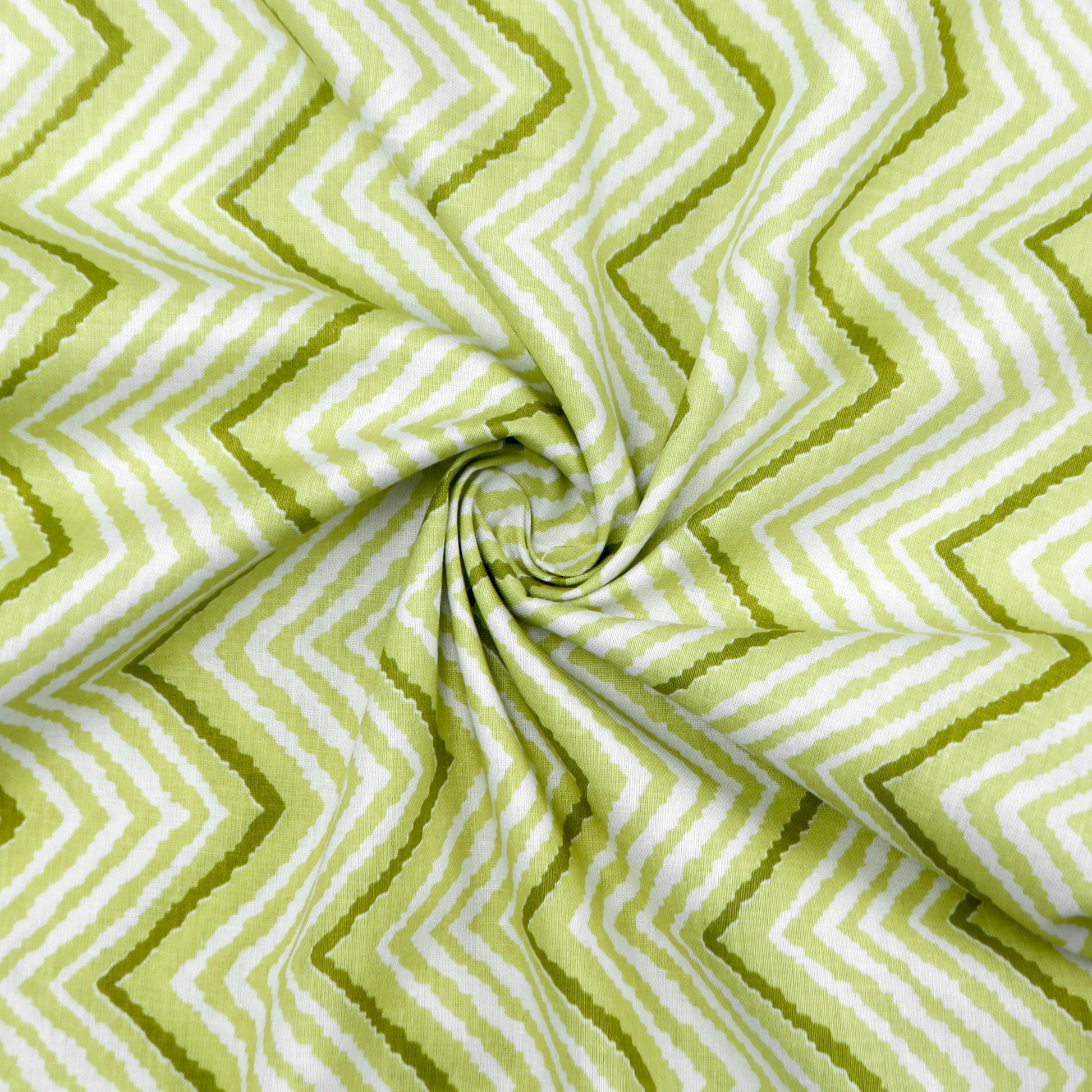 Zigline Rhythm Printed Cambric Fabric - Kapaas