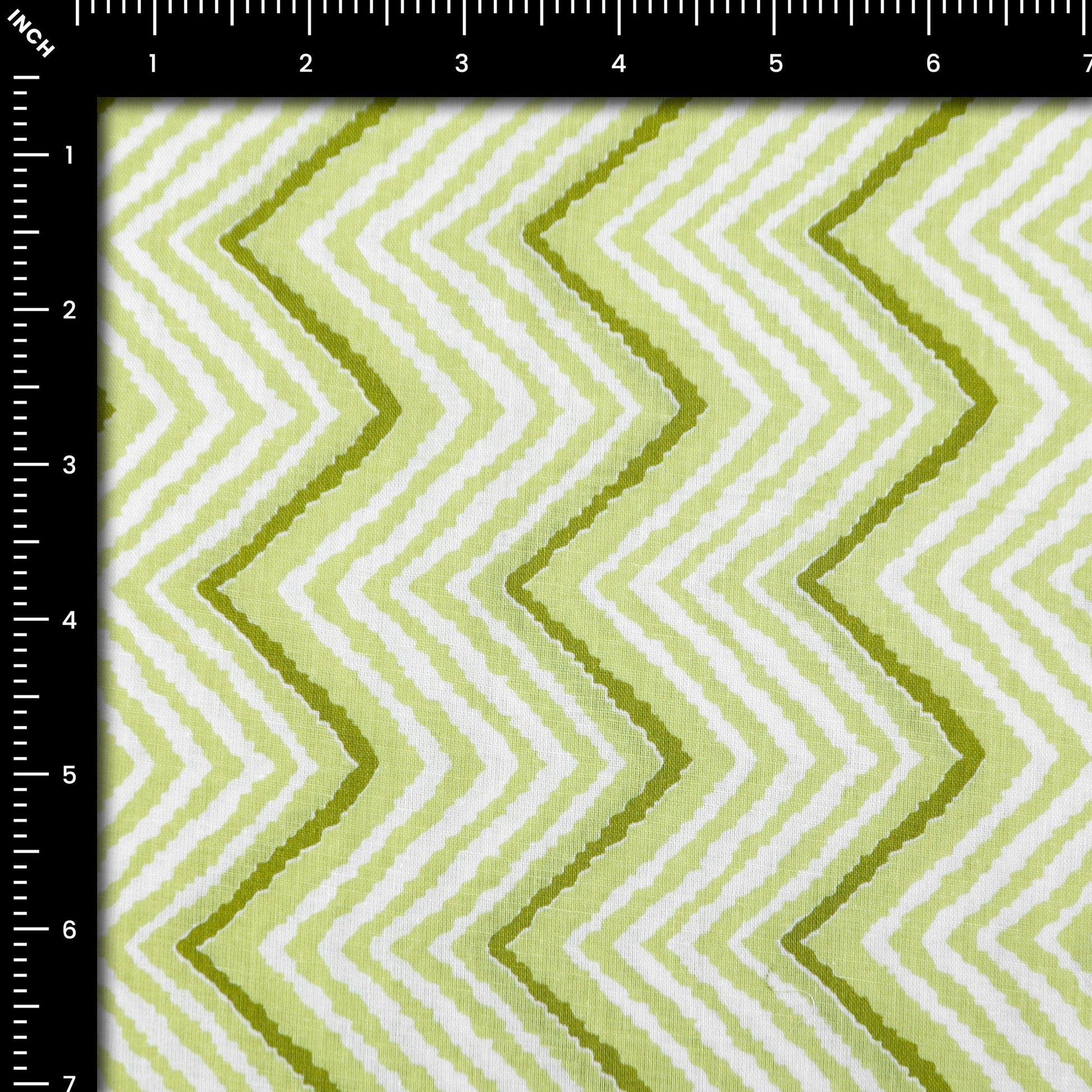 Zigline Rhythm Printed Cambric Fabric - Kapaas